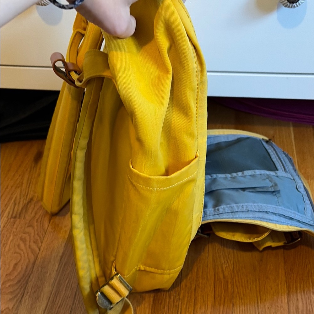 Doughnut Mustard Yellow Canvas Backpack - Picture 8 of 8
